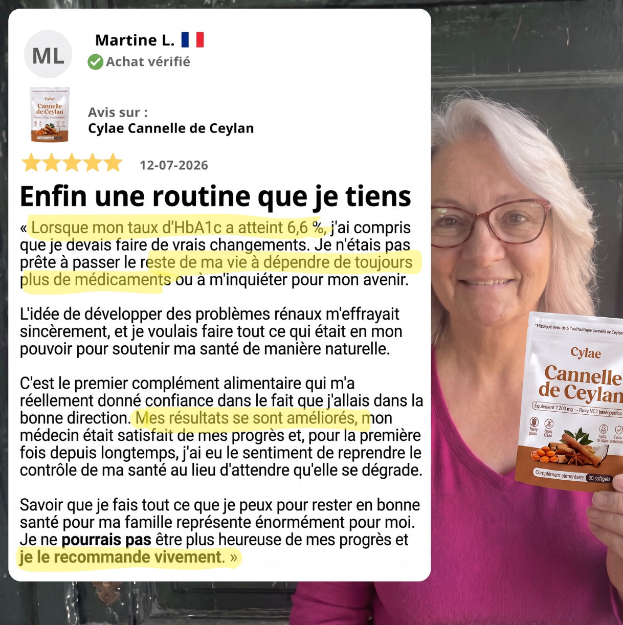 Cylae — Cannelle de Ceylan 7 200 mg avec huile MCT